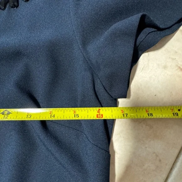 Banana Republic Navy Embellished Jeweled Bedazzled Short sleeve Dress Size 4 - Picture 4 of 7